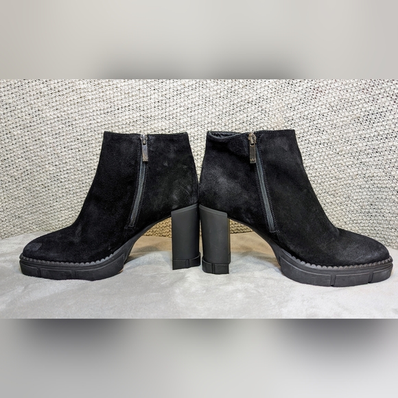 Aquatalia Women Lana Black Platform Suede Heel Boots size 11 - Picture 8 of 11